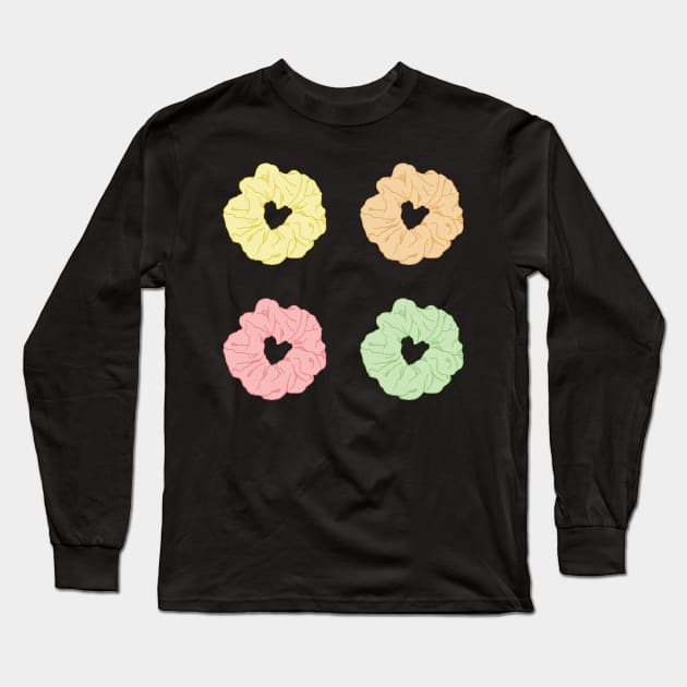 Pastel scrunchie set Long Sleeve T-Shirt by Nikamii